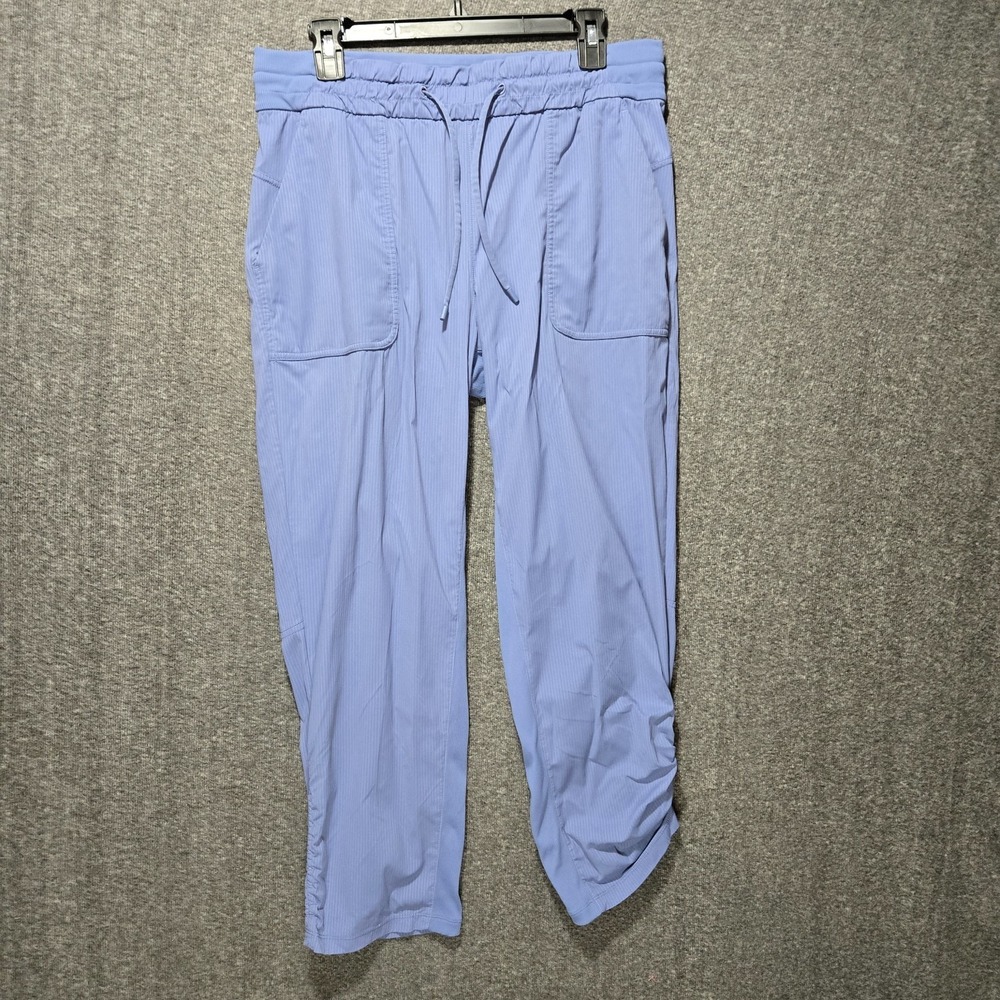 Lululemon Beyond the Studio Crop Blue Jogger Pants Size 10 LW6BJBS